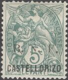 [French Post Turkish Empire Postage Stamps Overprinted "B.N.F. CASTELLORIZO", type A3]