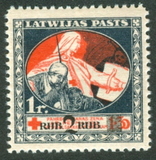 [No. 40-43A Overprinted New Values - Brown and Green Design on Back, Type A with Blue Design on back, प्रकार P6]