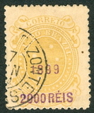[Issue of 1890-1891 Surcharged in Lilac Red, type BE6]