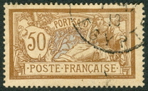 [French Postage Stamps of 1900 - "PORT SAID", type F1]