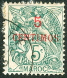 [French Postage Stamps Surcharged, type E]