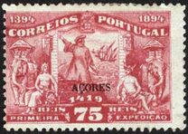 [Portuguese Stamps Overprinted "Azores" in Small, type I7]