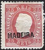 [King Luis I - Portuguese Postage Stamps Overprinted, MADEIRA, type B3]