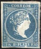 [Queen Isabella II of Spain - White Paper. Not Watermarked, type A7]