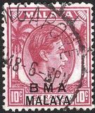 [Straits Settlements Postage Stamps Overprinted "B M A MALAYA" in Black or Red Colour, type A6]
