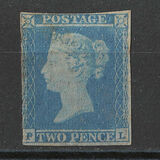 [Queen Victoria, 1819-1901 - White Line Below "POSTAGE" & Above "TWO PENCE", type B]