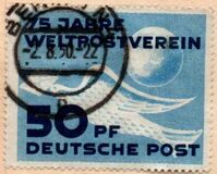 [The 75th Anniversary of the Universal Postal Union, type A]