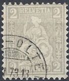 [Helvetia - New Design - Value in Corners - White Paper, प्रकार K]