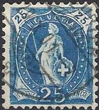 [Svizzera in piedi - Carta: bianca - Filigrana: Marchio di controllo 1 (croce all'int. dell'ovale), Scrivi M7]