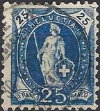 [Svizzera in piedi - Carta: bianca - Filigrana: Marchio di controllo 1 (croce all'int. dell'ovale), Scrivi M7]