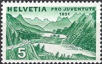 [Pro Juventute - Landscapes - Alexander Vinet, प्रकार JH]