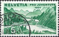 [Pro Juventute - Landscapes - Alexander Vinet, प्रकार JH]