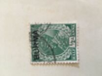 [India Postage Stamps Overprinted "BURMA", 类型 A]