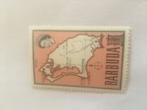 [Map of Barbuda Issue of 1968 Surcharged, type B9]