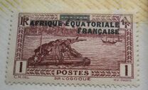 [Postage Stamps from Gabon Overprinted, type A]