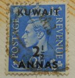 [King George VI - Stamps of Great Britain Overprinted "KUWAIT" and Surcharged New Values in Indian Currency, type BB]