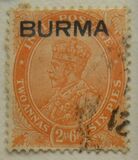[India Postage Stamps Overprinted "BURMA", 类型 A5]