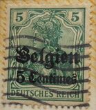 [German Empire Postage Stamps Surcharged "Fr. and C." or "Centimes" & Overprinted "Belgien", tip A1]