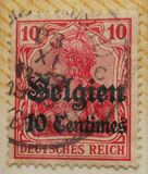[German Empire Postage Stamps Surcharged "Fr. and C." or "Centimes" & Overprinted "Belgien", tip A2]