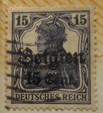 [German Empire Postage Stamps Surcharged "F and Cent" & Overprinted "Belgien", type B5]