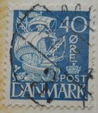 [Caravel - 1 Line of Fields Left of "D" in "DENMARK", Вид AT19]