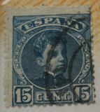 [King Alfonso XIII - Blue Control Numbers on Backside, Typ AT3]