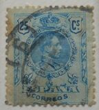 [King Alfonso XIII - Blue Control Numbers on Backside, type BG5]