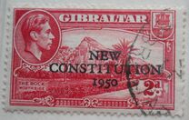 [Overprinted "NEW CONSTITUTION 1950", type AF]