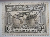 [Airmail - Charles Kingsford Smith's World Flights, Inscription "AIR MAIL SERVICE" at Bottom, Typ L]