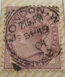 [Reina Victoria. Inscripción "POSTAGE AND INLAND REVENUE", tipo AI1]