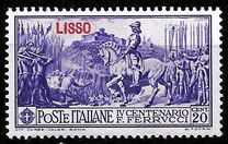 [Italian Occupation- Italian Postage Stamps No. 308-312 Overprinted "LISSO", Scrivi H]