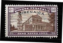 [Holy Year - Italian Postage Stamps Overprinted "CIRENAICA", Scrivi D2]