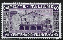[VII Centenario de la muerte de San Francisco de Asís. Sellos de Italia sobrecargados "Tripolitania"., tipo I1]