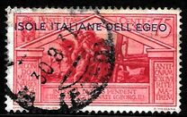 [Italian Stamps No 316-324 in Different Colors Overprinted "ISOLE ITALIANE DELL'EGEO", Tip O]