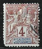 [Inscription: "NLLE CALÈDONIE et DEPENDANCES" - Colored Paper, type I2]