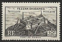[Sabha Fort - Inscription "FEZZAN - GHADAMES - Territoire Militaire", type G]