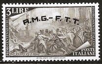 [The 100th Anniversary of the 1848 Uprisings - Italy Postage Stamps Overprinted "A.M.G.- F.T.T.", type E]