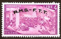 [The 100th Anniversary of the 1848 Uprisings - Italy Postage Stamps Overprinted "A.M.G.- F.T.T.", type E1]