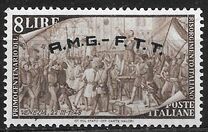 [The 100th Anniversary of the 1848 Uprisings - Italy Postage Stamps Overprinted "A.M.G.- F.T.T.", type E4]