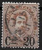 [King Umberto I - Surcharged, type X1]