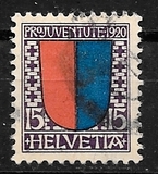 [Pro Juventute 1920 - Coats of Arms of Cantons (Valid from 1-12-1920 to 30-4-1921), type AU]