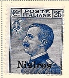 [Italian Stamps Overprinted "Nissiros", type D]