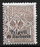 [Italian Postage Stamps Overprinted "Tripoli di Barberia", type A]