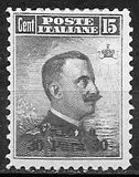 [Italian Postage Stamps Overprinted for Use in Valona, type M]