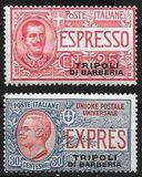 [Special Delivery - Italian Stamps Overprinted "TRIPOLI DI BARBERIA", type B]
