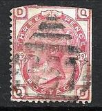 [Queen Victoria - Colored Control Numbers in Corners, प्रकार W]