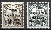 [No. 14 & 15 Surcharged, type B2]