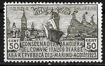 [Italian Flag Delivered to San Marino after Arbe Island's Return to Yugoslavia, Tipe AA]