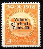 [No. 49-60 Overprinted "Valore globale" in 2 Types. Type I: 1919, Thin Overprint. Type II: 1920, Thick Overprint, type AN7]