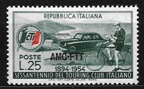 [The 60th Anniversary of the Italian Touring Club - Italy Postage Stamp Overprinted "AMG-FTT", type CZ]